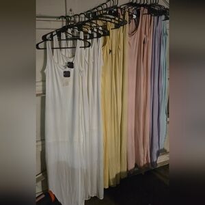 Haute Monde Maxi Dresses - White, Yellow, Pink, Blue